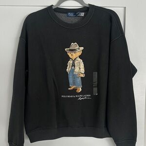 Polo by Ralph Lauren Black Crewneck with Bear Graphic